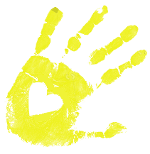 Yellow hand print